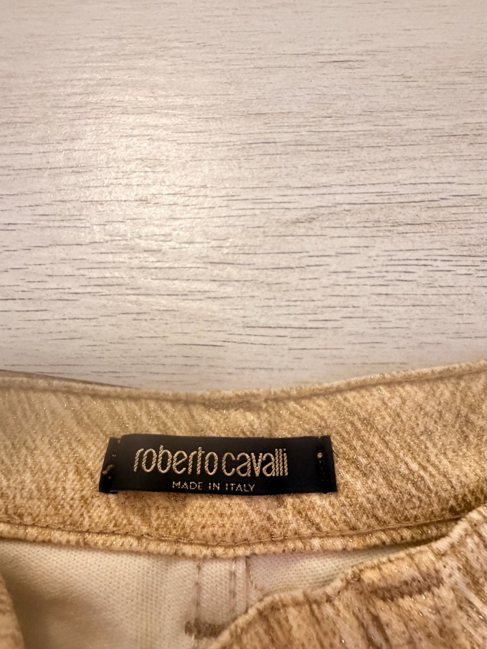 Roberto Cavalli Leopard-Print Flare Jeans in Tan and Black - Picture 4 of 15